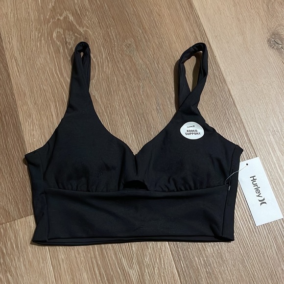 HURLEY X MOORE ALOHA MAX SOLID LONG LINE BIKINI TOP - Picture 5 of 7